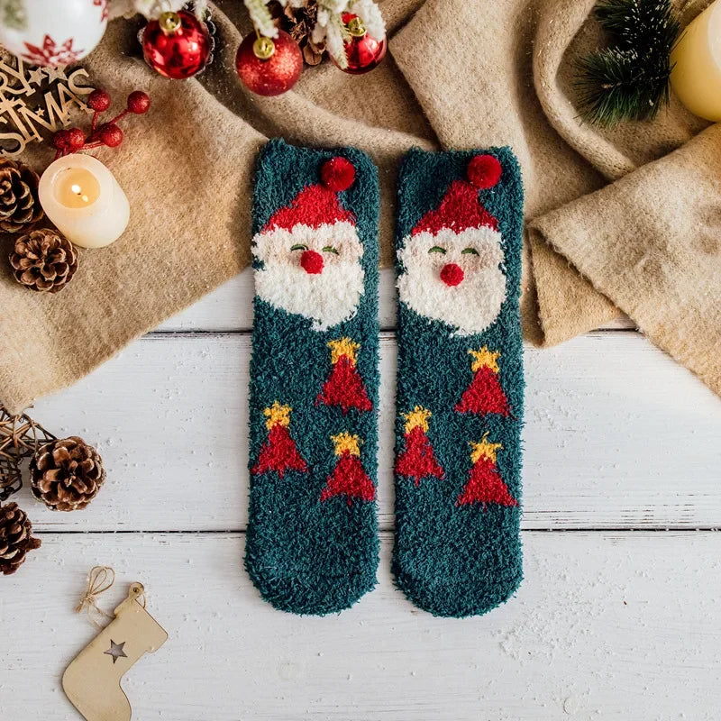 Plush Christmas Sleep Socks