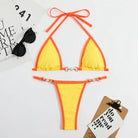 Stylish 2-Piece Bikini Set - Yellow