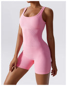 Women's Seamless Fitness Playsuit - Pink